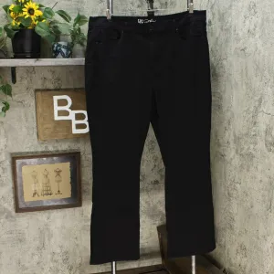 DG2 by Diane Gilman Women's Virtual Stretch Bootcut Jeans Black Plus 22W