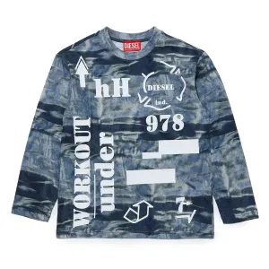 Diesel Graphic Blue Top