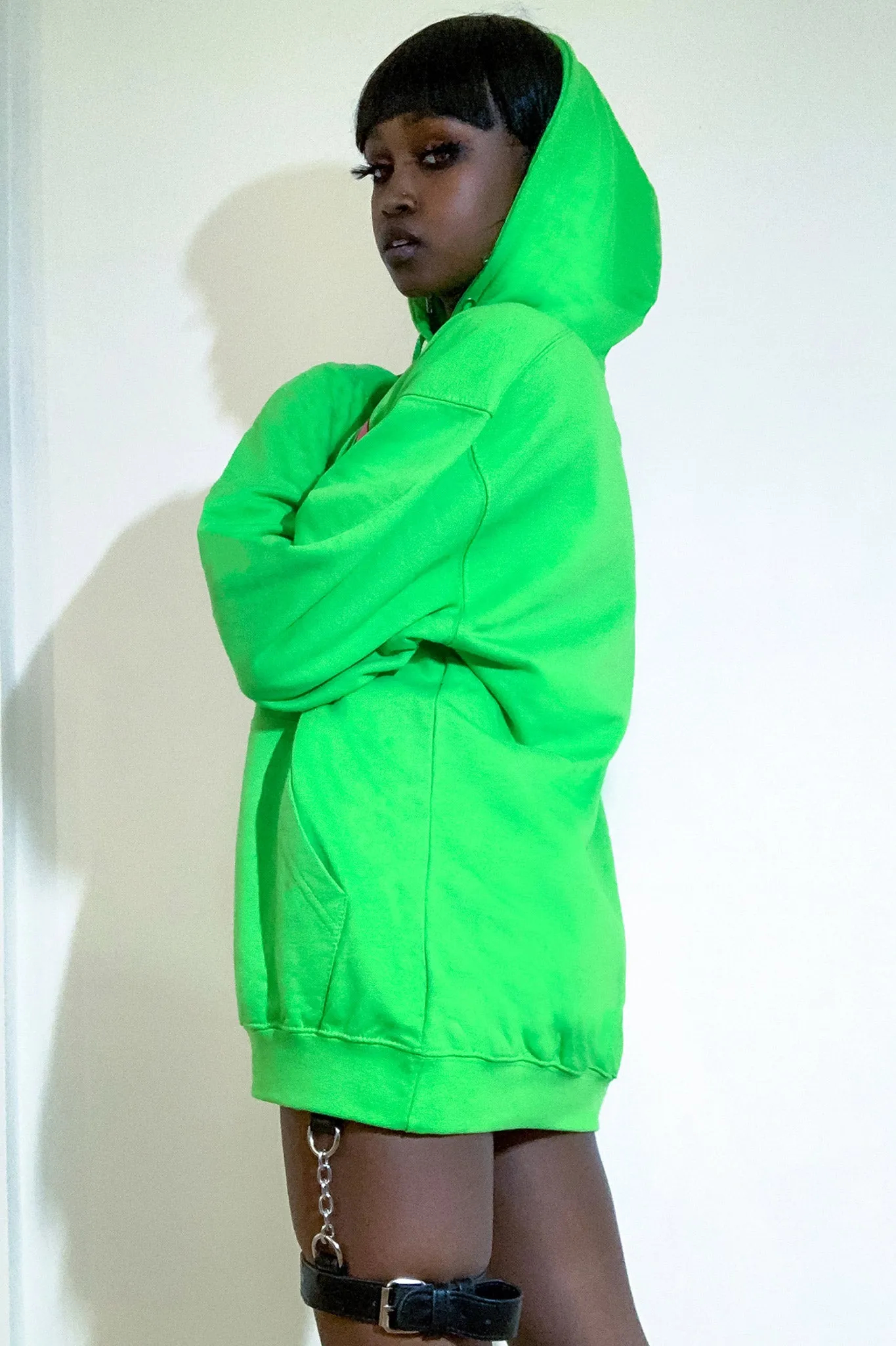 Don't Touch Hoodie Neon Green