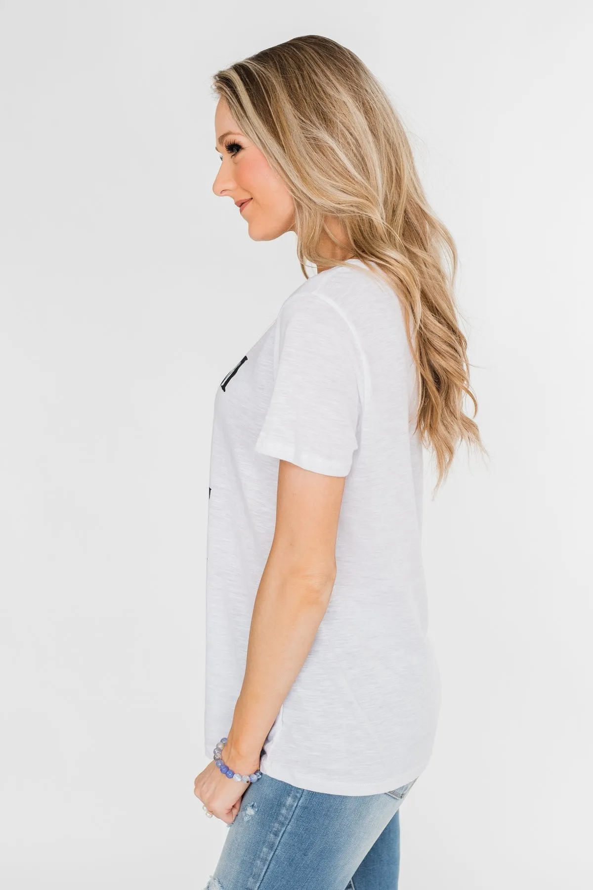Dream, Love, Inspire, Believe Graphic Tee- White