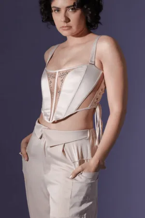 Dripping in Jewels Corset - Champagne