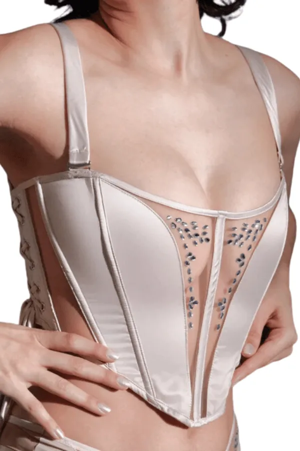 Dripping in Jewels Corset - Champagne