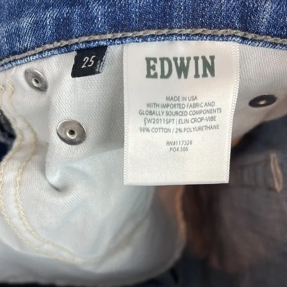 EDWIN ELIN CROP STRAIGHT JEANS