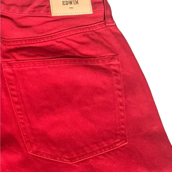 Edwin, Size-28x29, Red, Caí, Straight Leg Denim Jeans. NWT @13