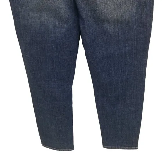 Eileen Fisher Straight Leg Classic Stretch Jeans Size 14 Medium Blue 5 Pocket