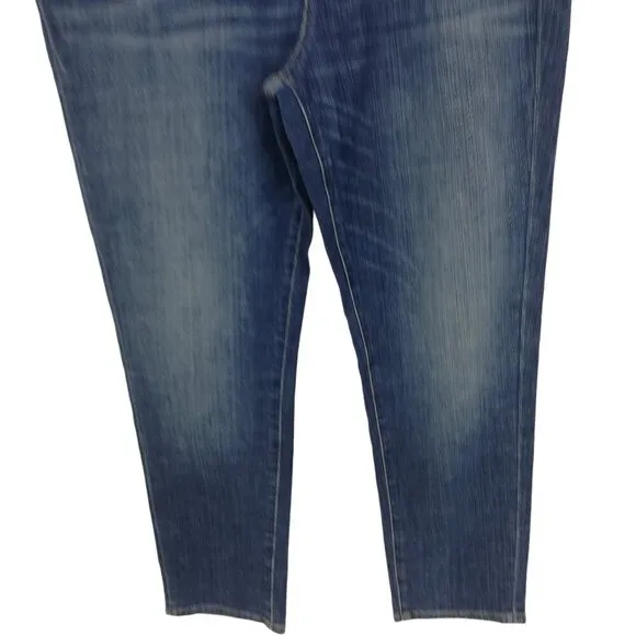 Eileen Fisher Straight Leg Classic Stretch Jeans Size 14 Medium Blue 5 Pocket