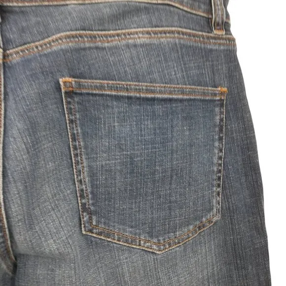 Eileen Fisher Straight Leg Classic Stretch Jeans Size 14 Medium Blue 5 Pocket