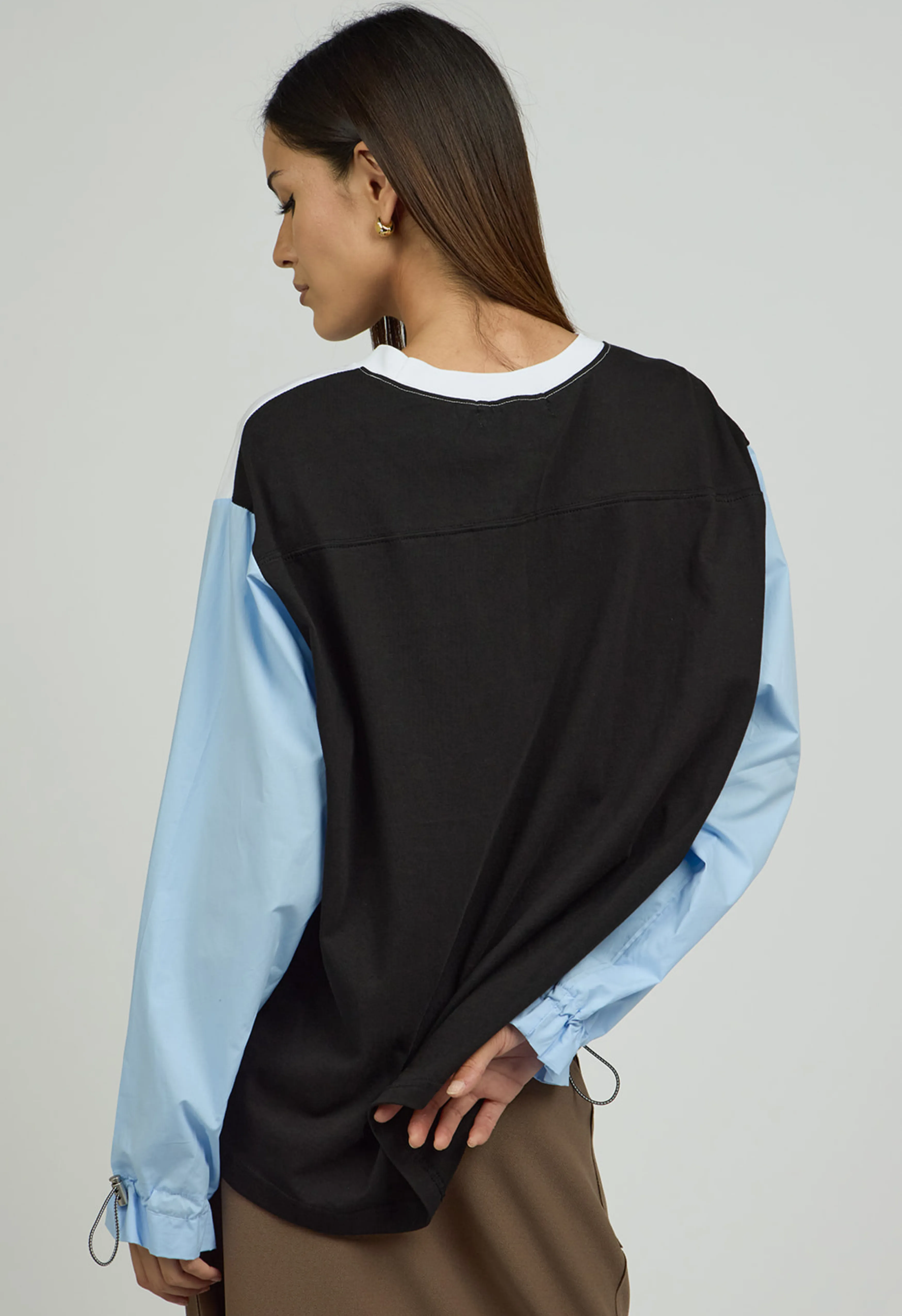 Eliza Blue Combo Stripe Top