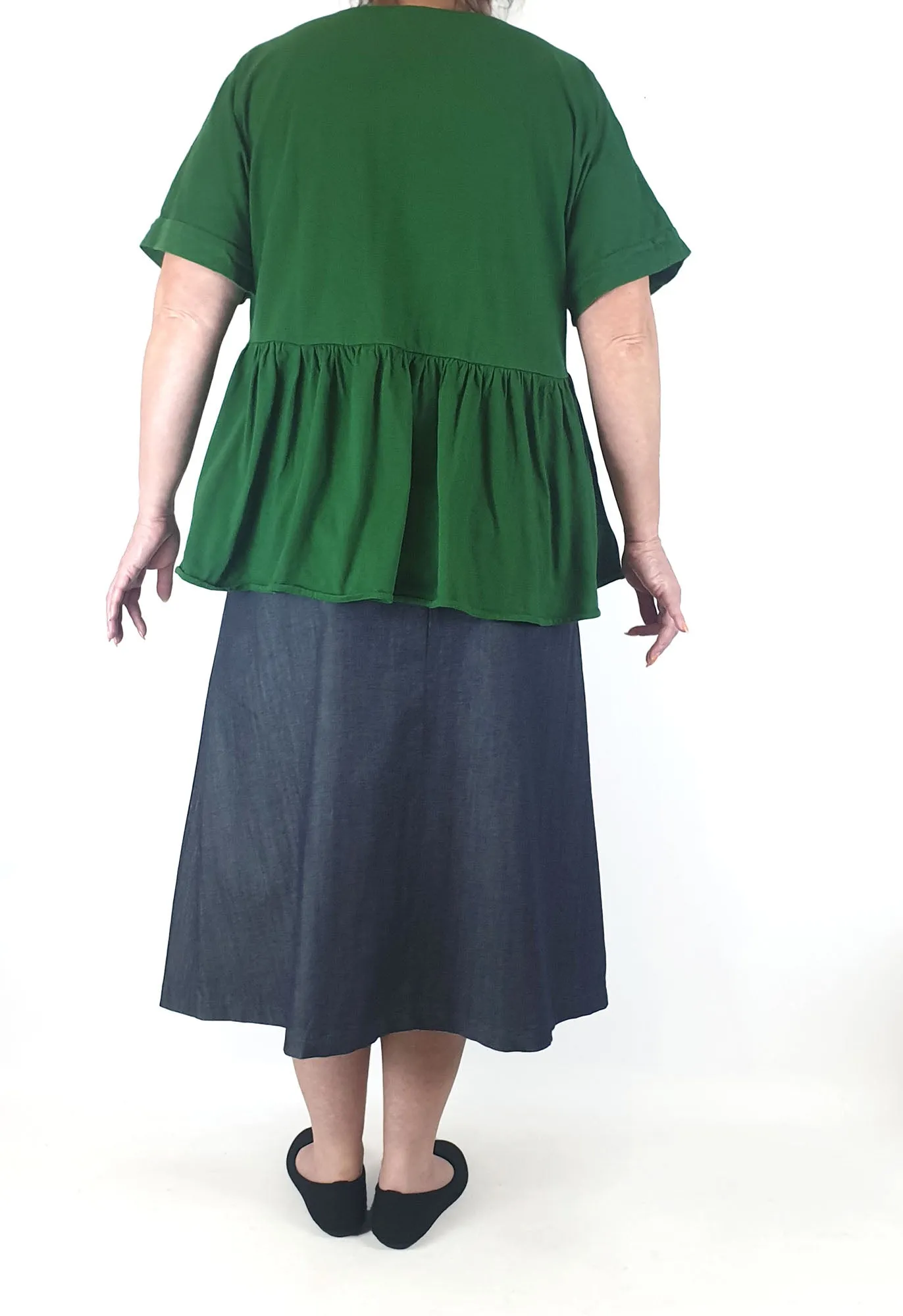 Elk green organic cotton top size 18