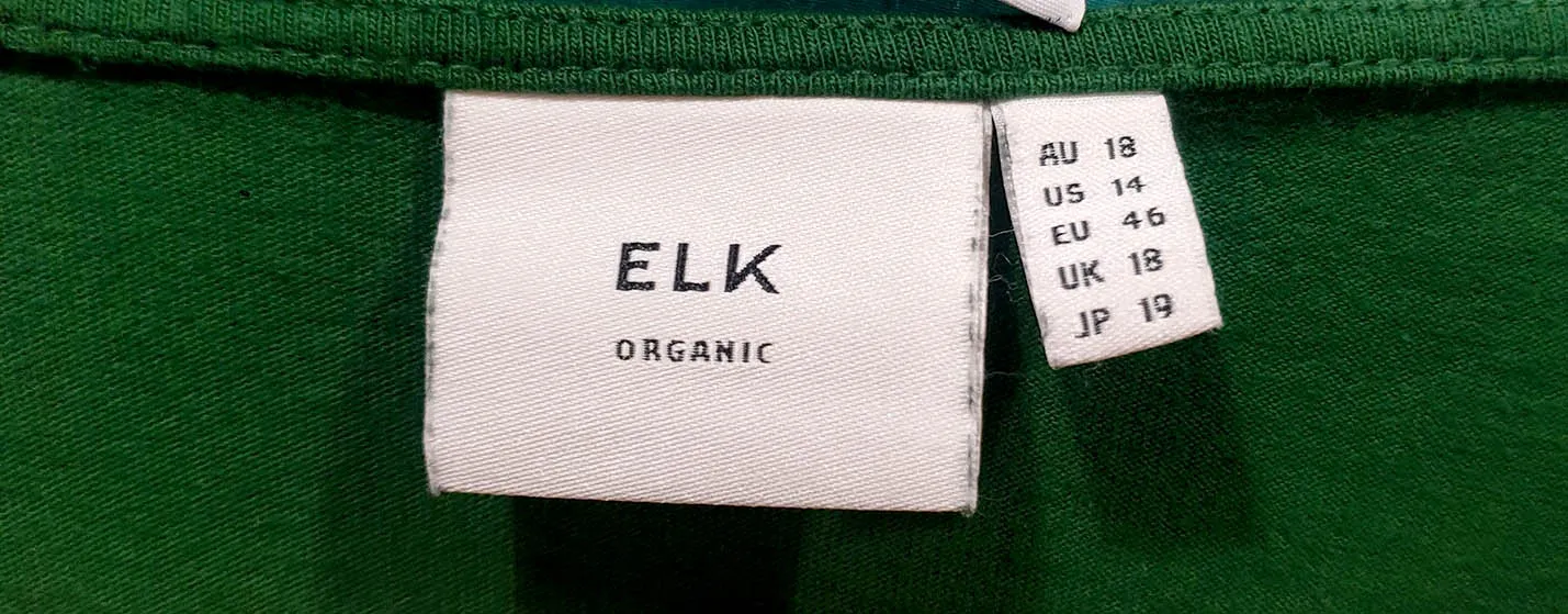 Elk green organic cotton top size 18