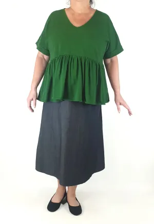 Elk green organic cotton top size 18