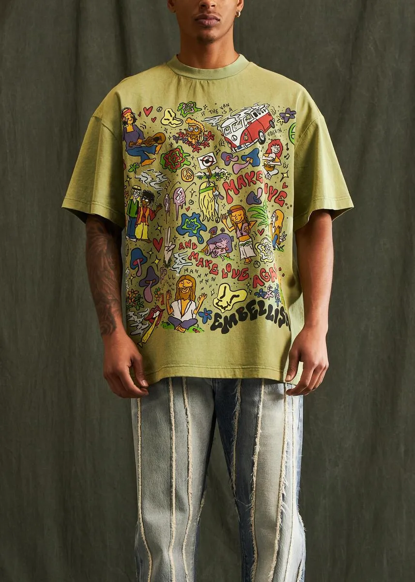 Embellish Groovy Tee (Olive)