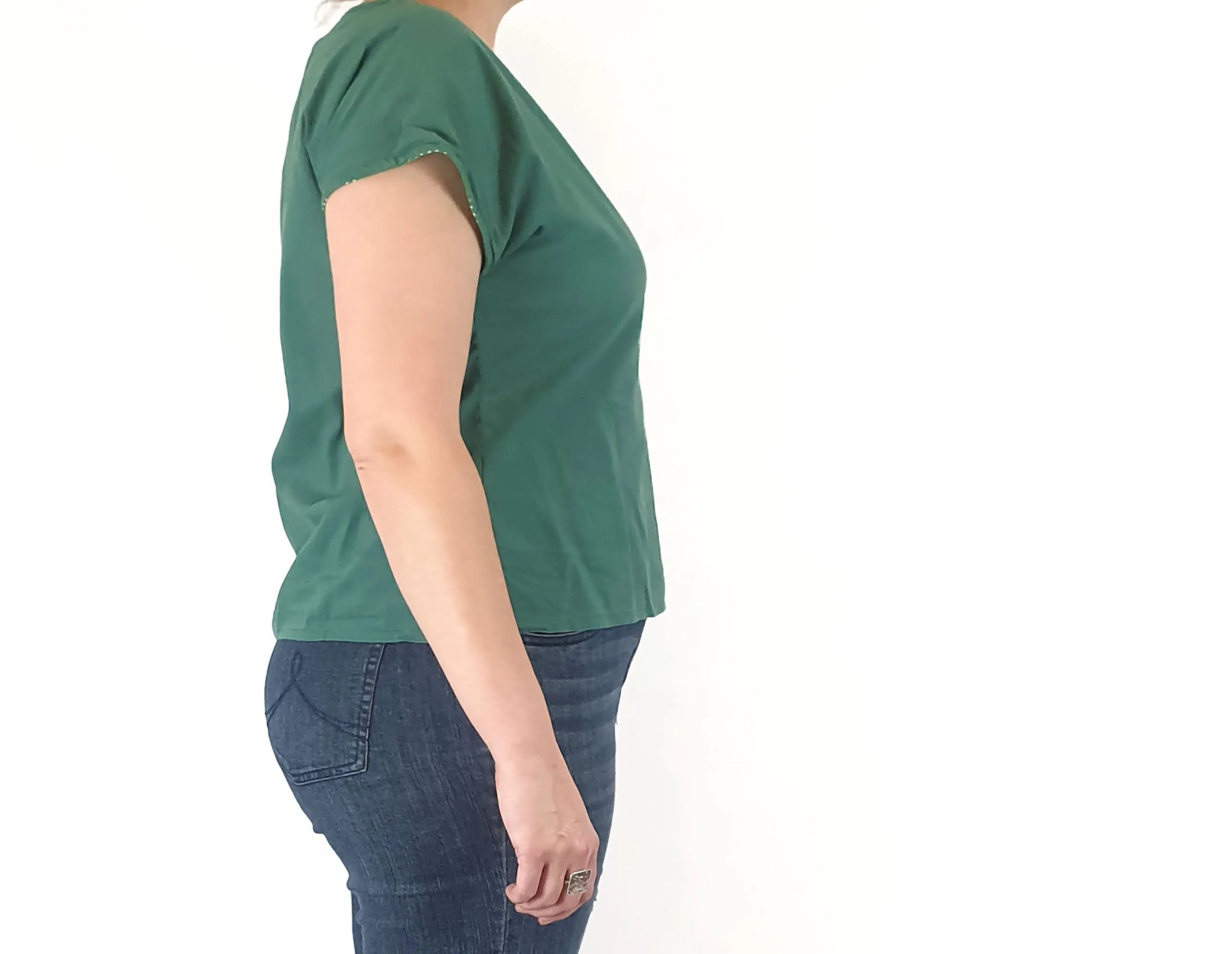 Essaye by Surface Art green cotton top size L