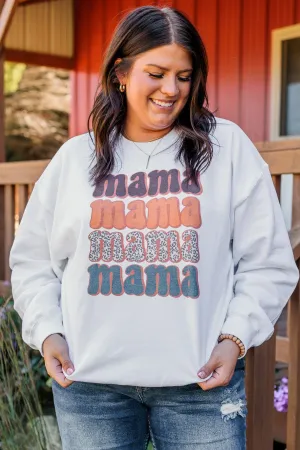 Express Your Love "Mama" Crew Neck- White