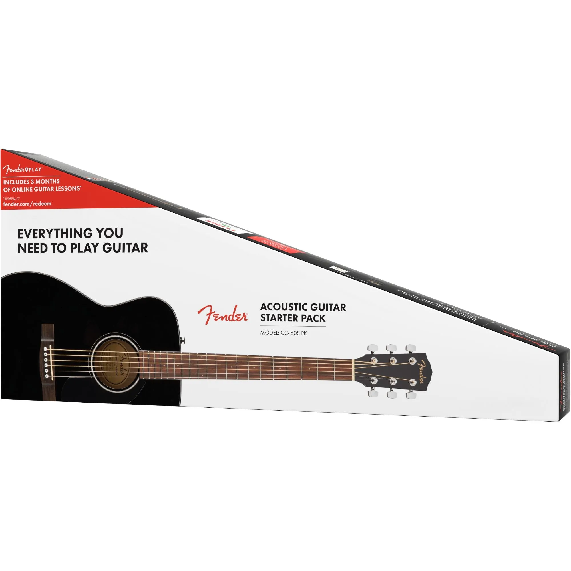 Fender CC-60S Acoustic Guitar Pack V2, Black