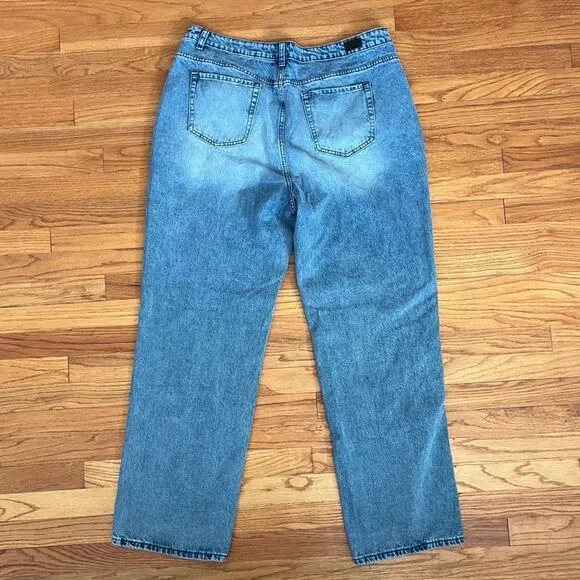 Flamingo Jeans Button Fly Straight 5 Pocket Whiskered Size XXL