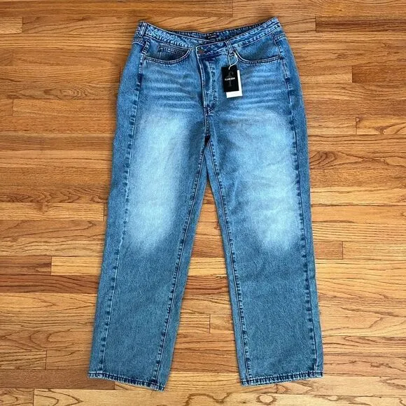 Flamingo Jeans Button Fly Straight 5 Pocket Whiskered Size XXL