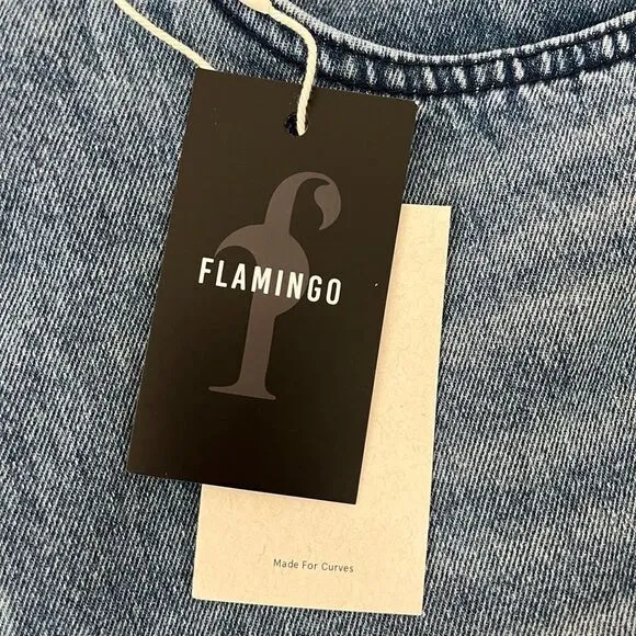 Flamingo Jeans Button Fly Straight 5 Pocket Whiskered Size XXL