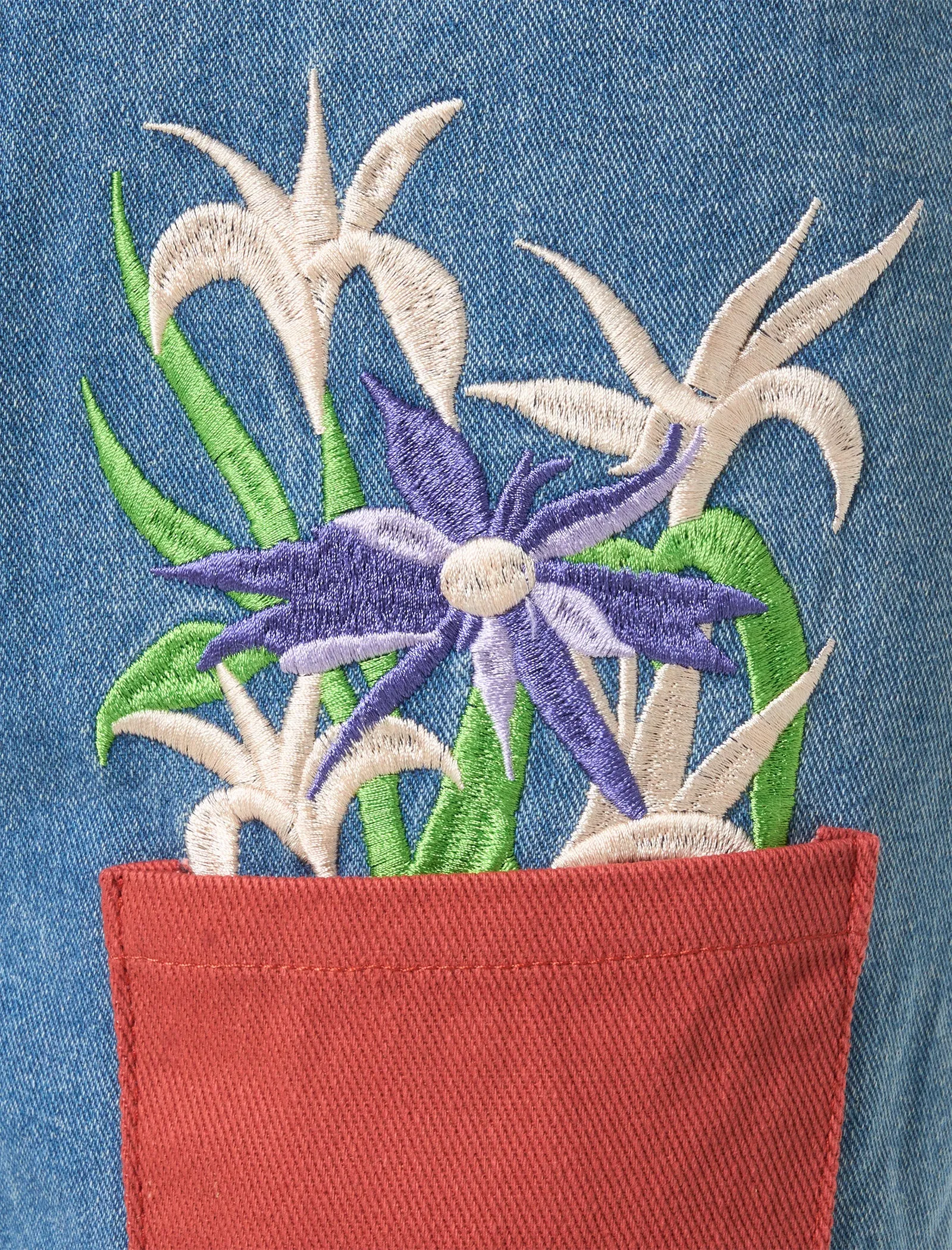 FLOWER POTS DENIM JEAN