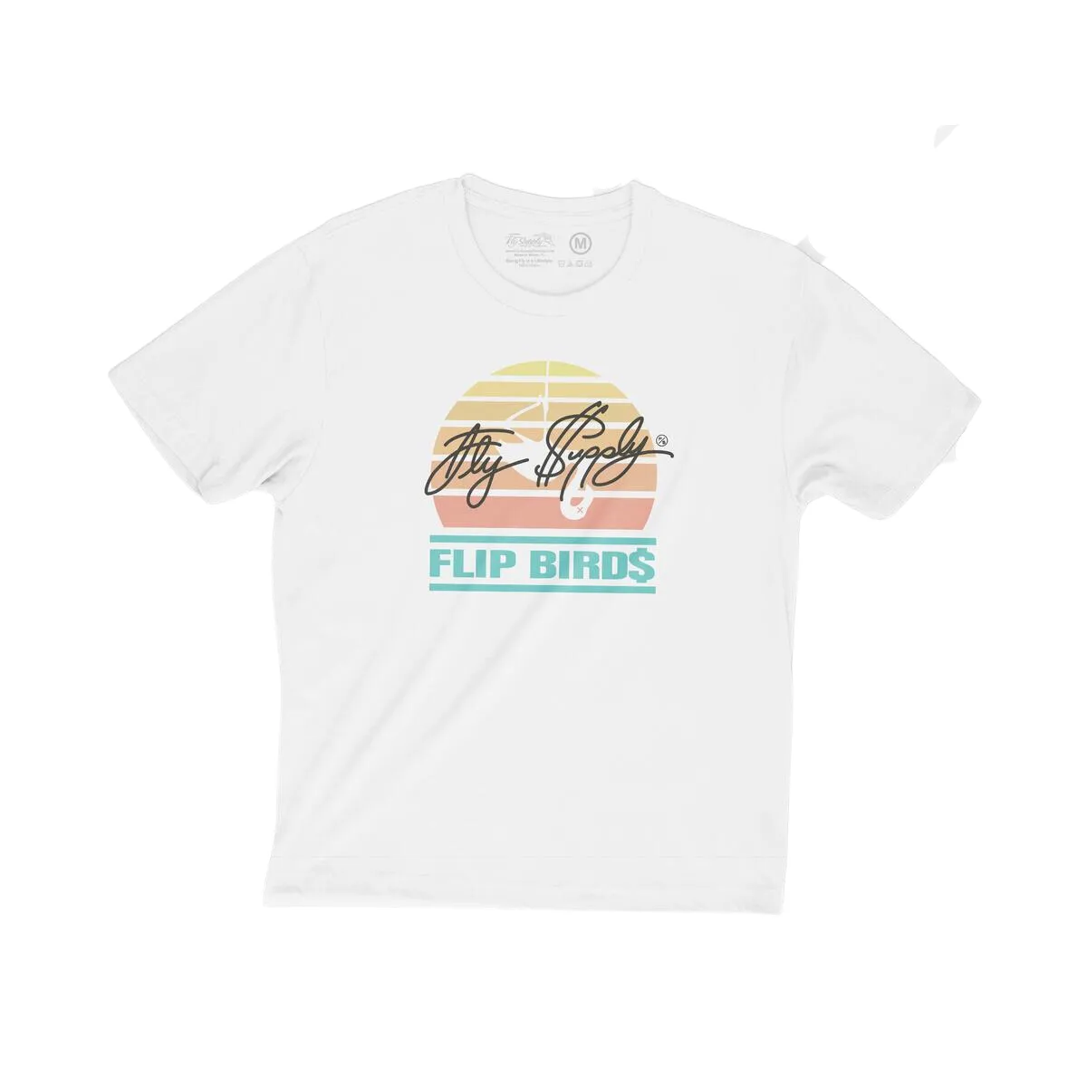 Fly Supply Flip Birds White Tee