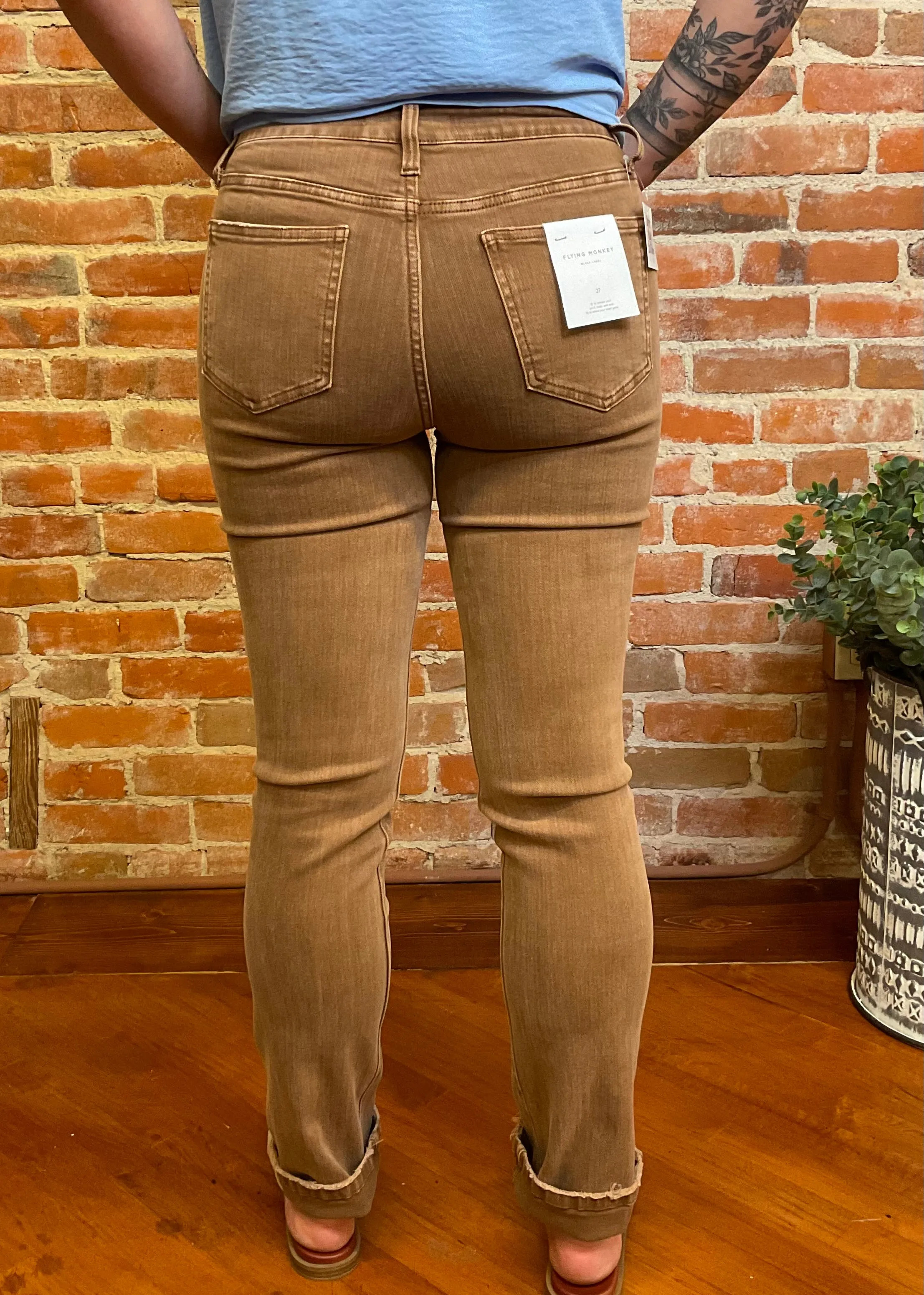 Flying Monkey Toffee Straight Leg Jeans