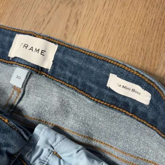 Frame Denim Le Mini Boot Jeans in Poe size 30 31 32 US 10 12 blue