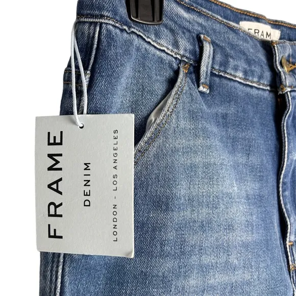 FRAME DENIM NWT Le Slender Thistle Straight Leg High Rise Jeans. Size 27 NEW