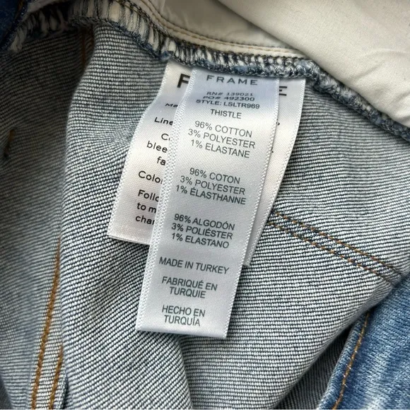 FRAME DENIM NWT Le Slender Thistle Straight Leg High Rise Jeans. Size 27 NEW