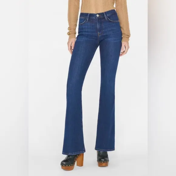 FRAME Le High Flare High Rise Super Stretch Size 31 Women Jeans