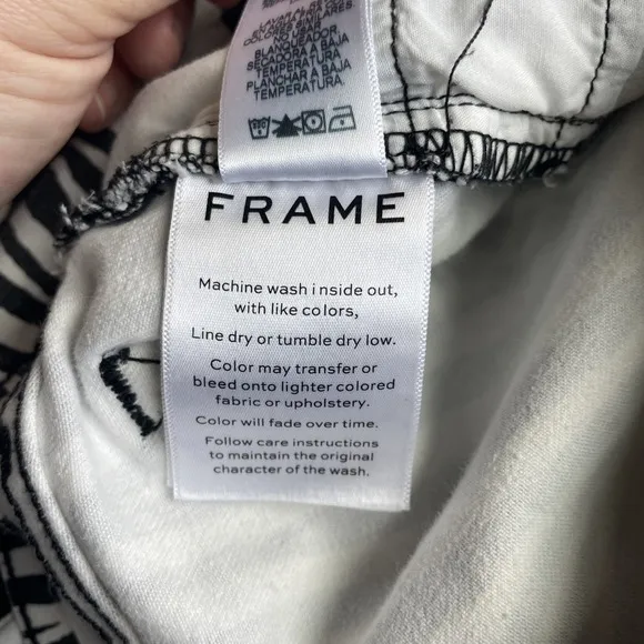 FRAME Le High Straight-Leg Zebra Jeans high rise women's size 25 cotton