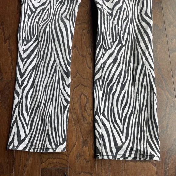 FRAME Le High Straight-Leg Zebra Jeans high rise women's size 25 cotton