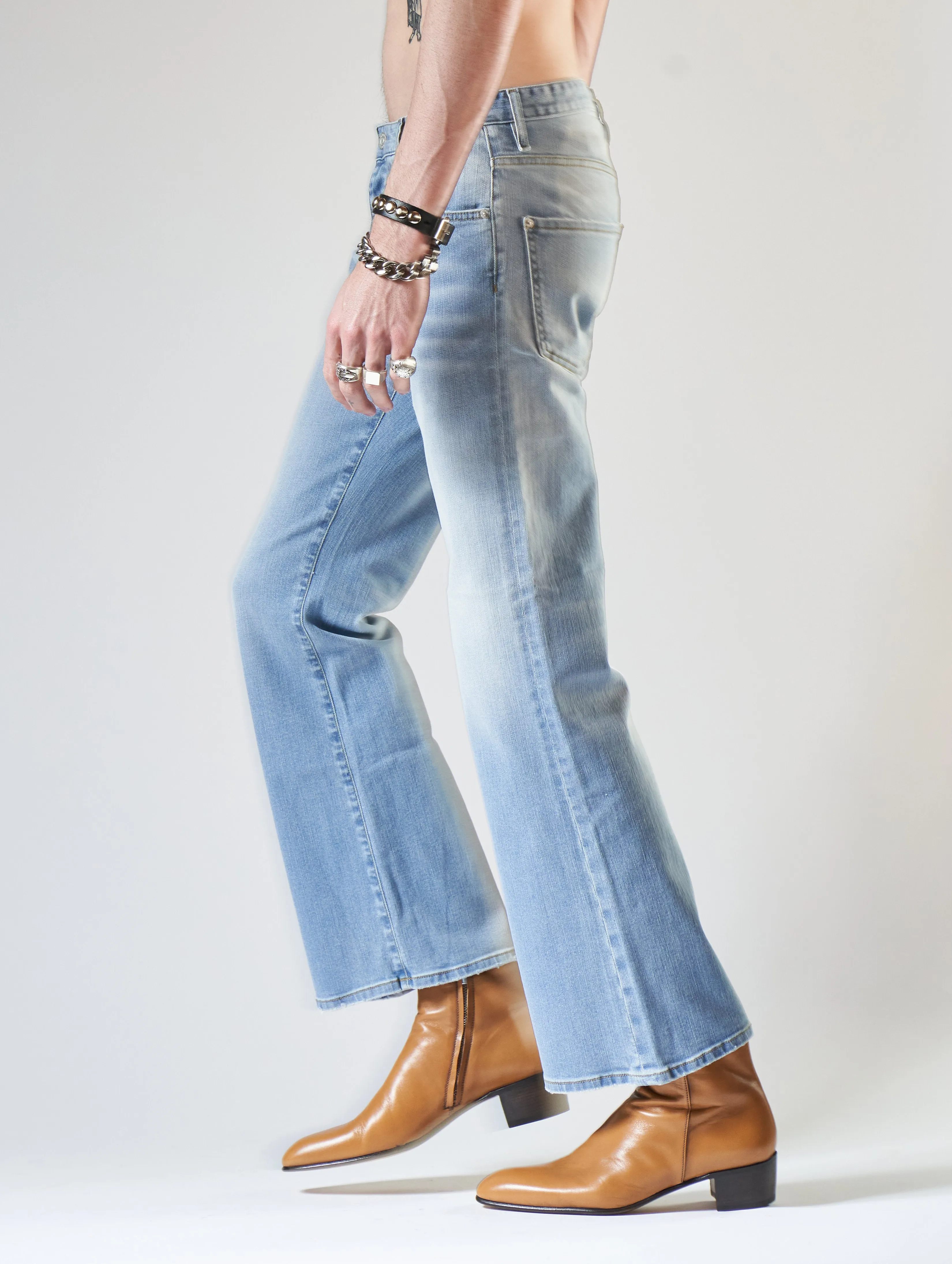 FRANKIE FLARE JEANS IN LIGHT BLUE - Man