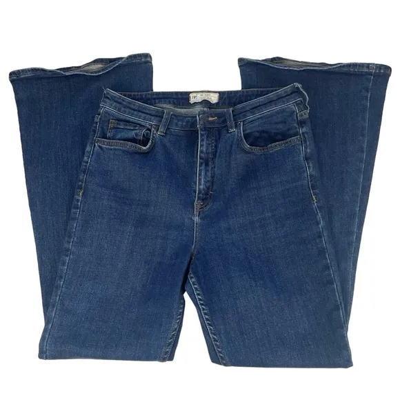 Free People High Rise Flare Jeans Medium Wash Size 31