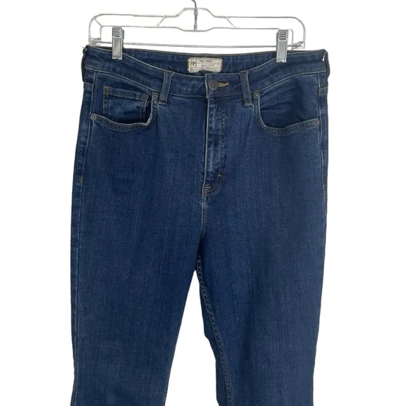 Free People High Rise Flare Jeans Medium Wash Size 31