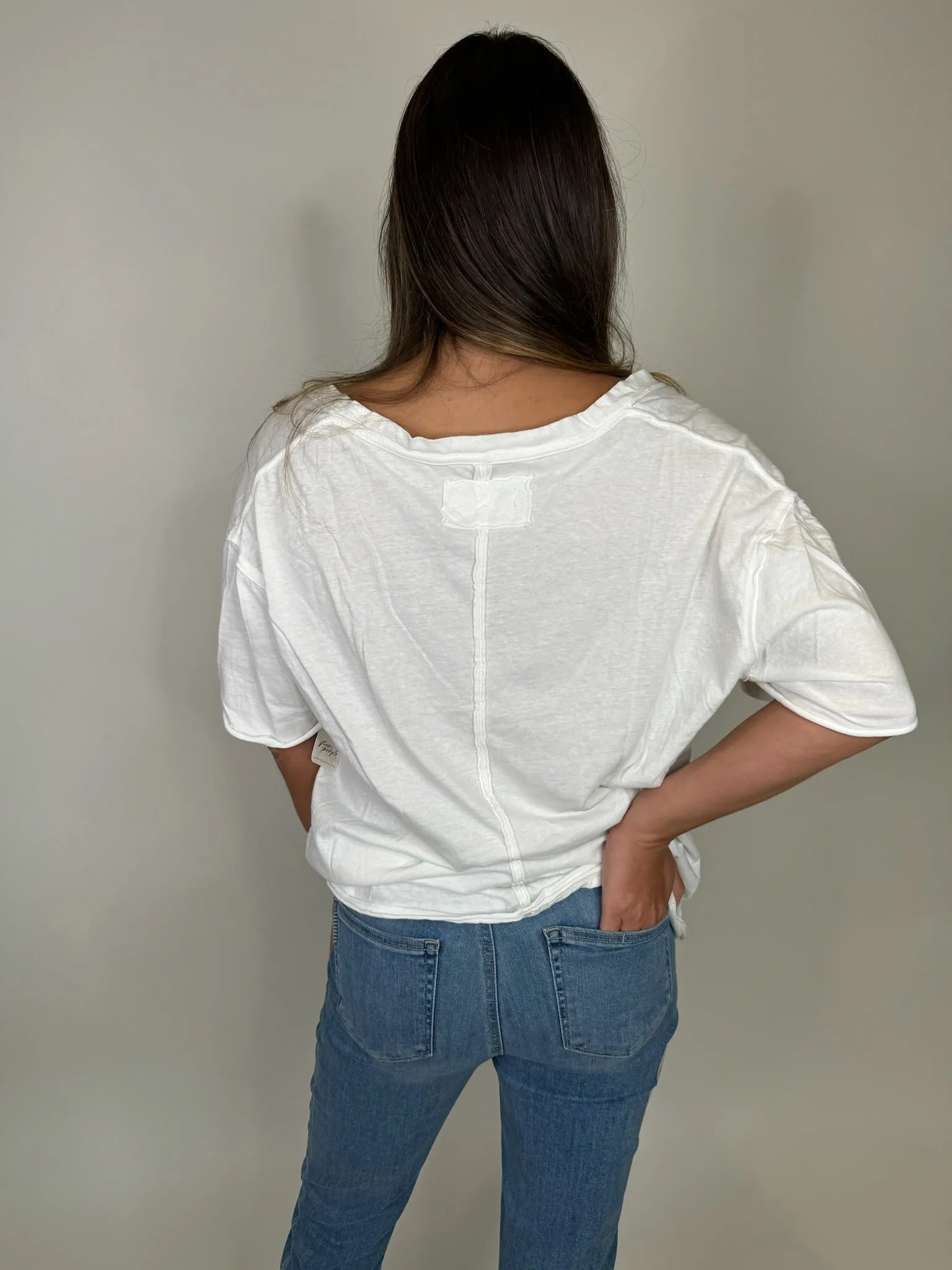 Free People Nina V Tee Ivory