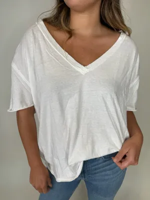 Free People Nina V Tee Ivory
