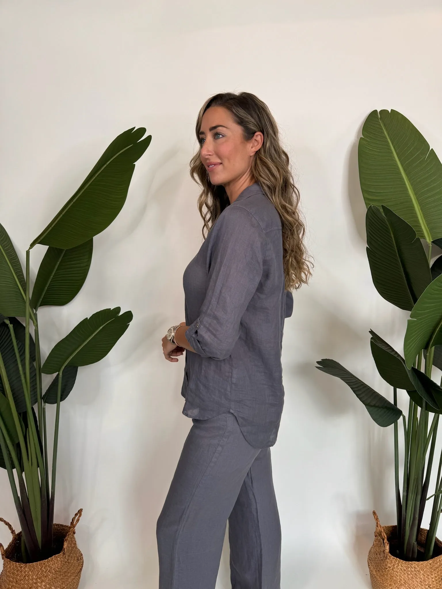 Fresh Laundry Linen Button Up Shirt