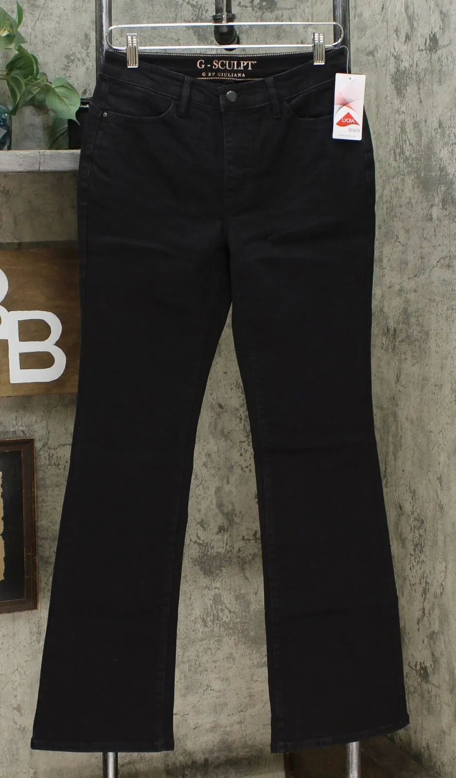 G by Giuliana Women's G-Sculpt 405 Boot Cut Jeans True Black Wash 8