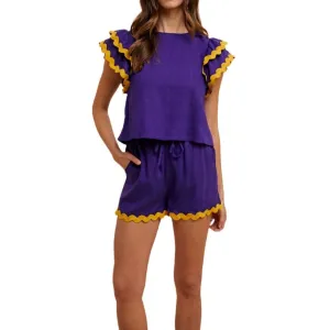 GameDay Ric Rac Short Set Final Sale