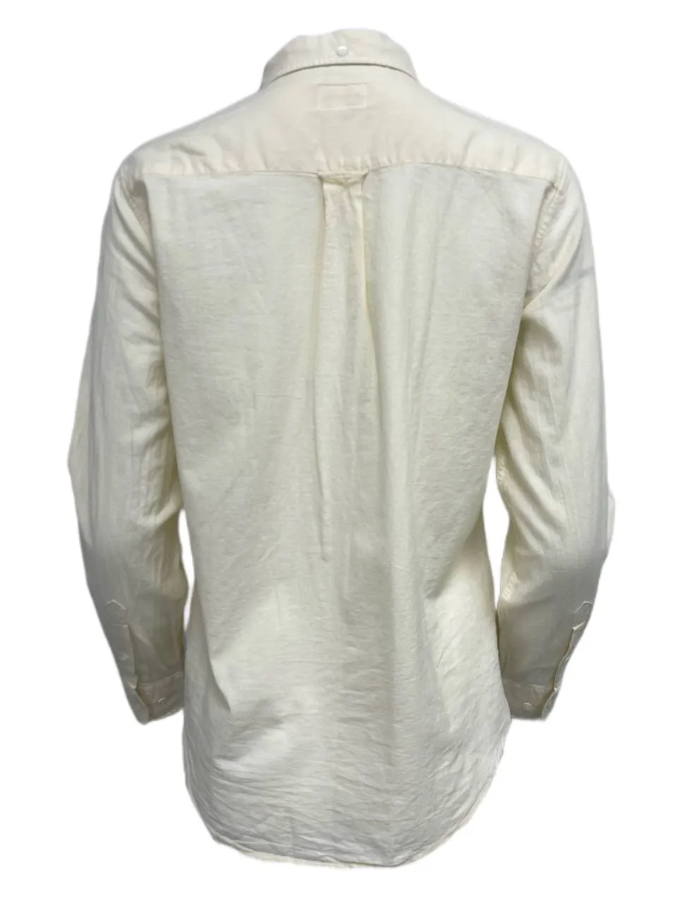 GANT RUGGER Cream White Selvedge Madras OBD Shirt 450148 Size XL