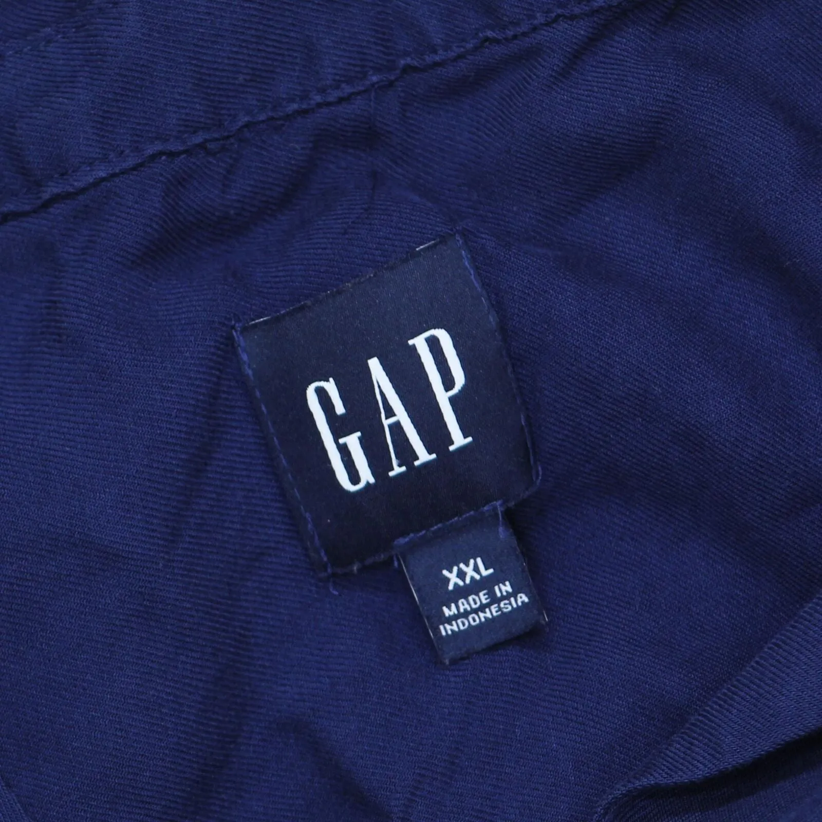 Gap Womens V-Neck Pullover Short Sleeve Blouse Shirt Top Navy Blue 2XL