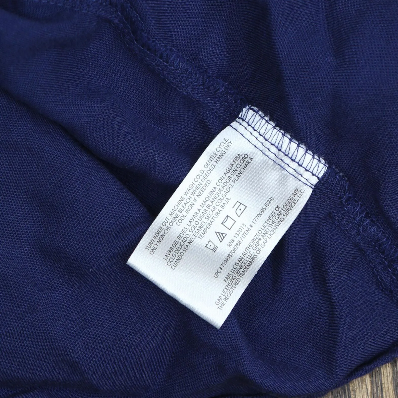 Gap Womens V-Neck Pullover Short Sleeve Blouse Shirt Top Navy Blue 2XL