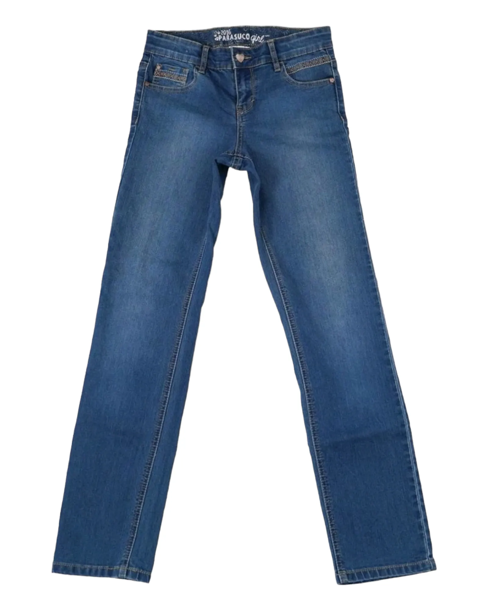 GIRL SIZE 12 YEARS - PARASUCO Girl, Straight Leg, Soft Stretch Jeans EUC B15