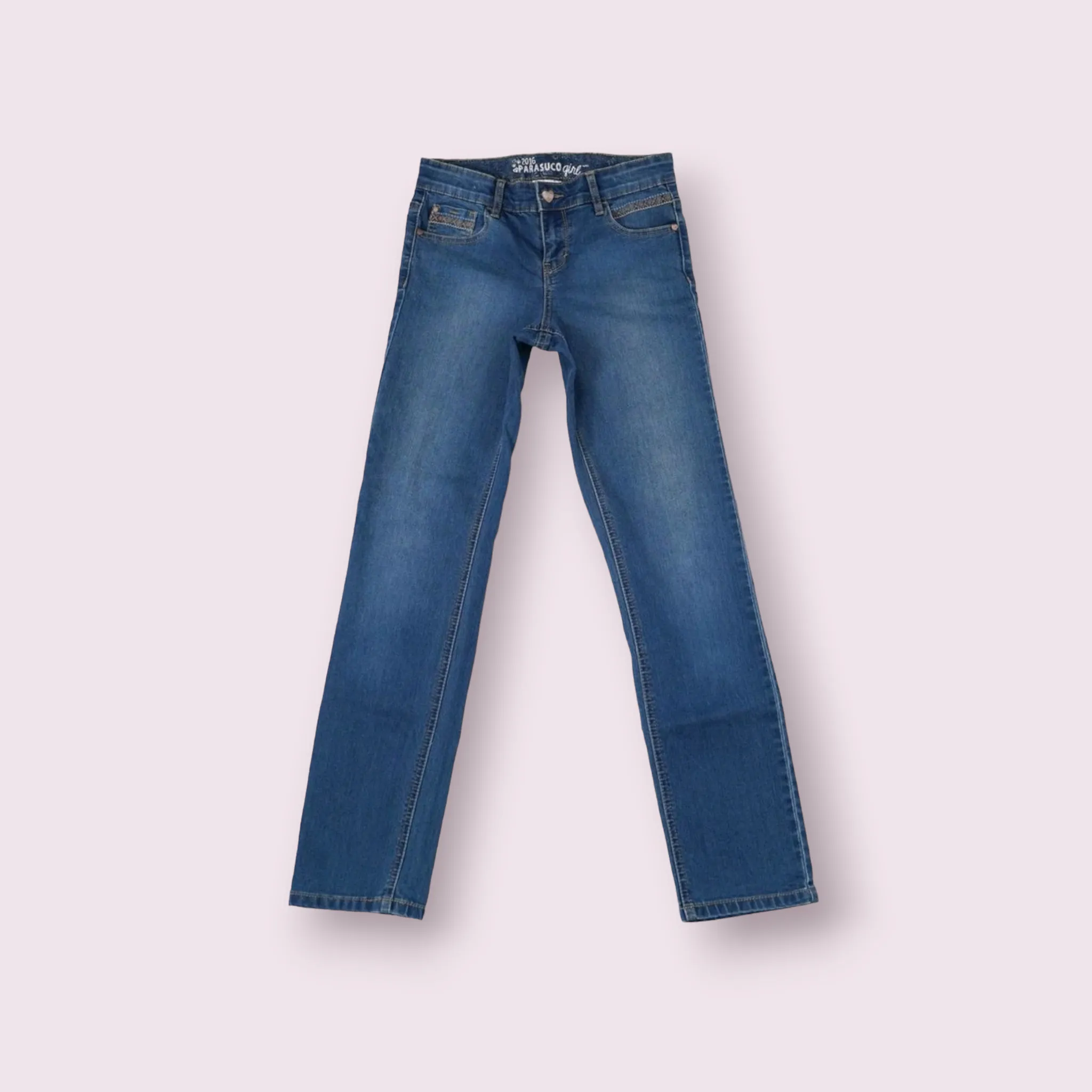 GIRL SIZE 12 YEARS - PARASUCO Girl, Straight Leg, Soft Stretch Jeans EUC B15