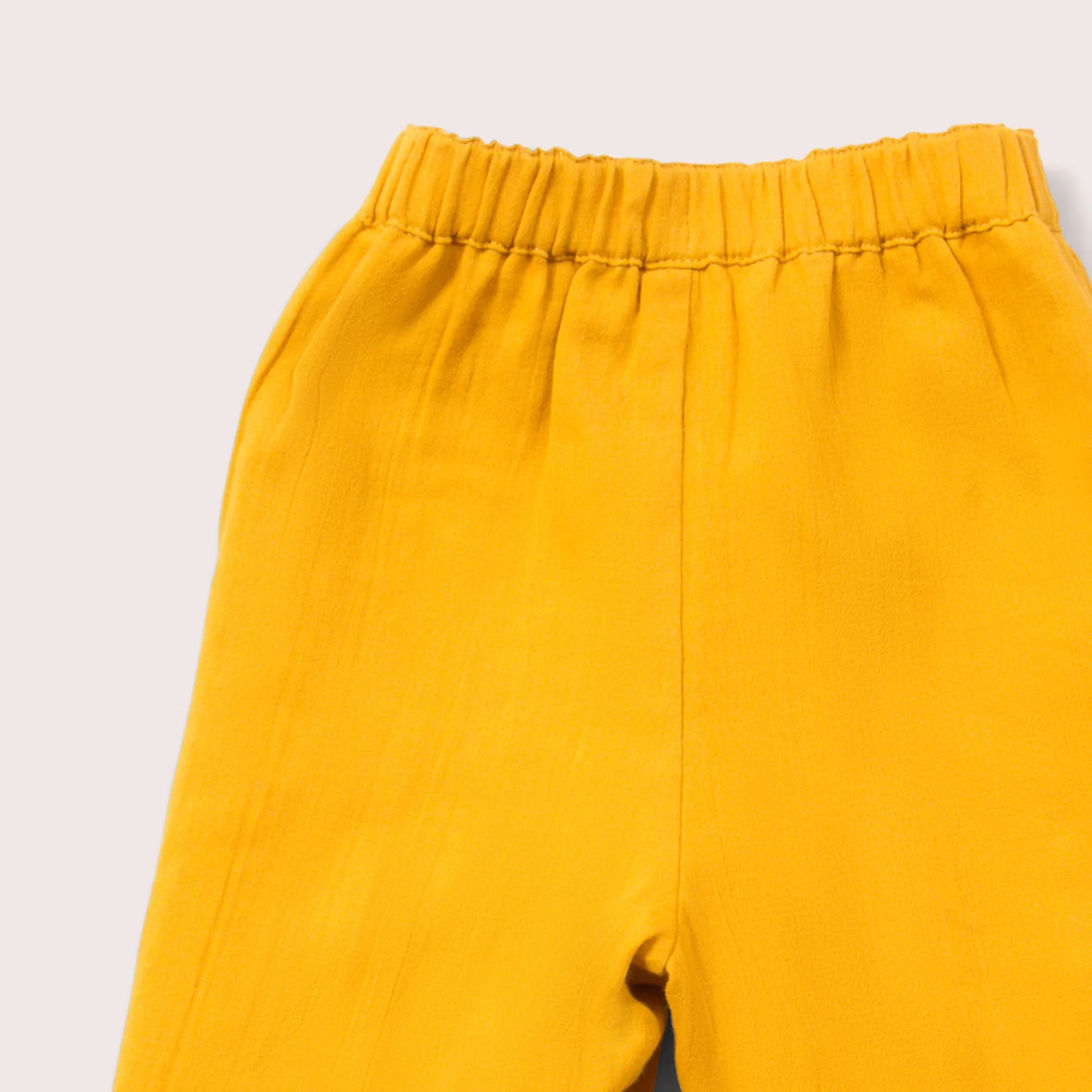 Gold & Blue Checkered Reversible Pull On Trousers