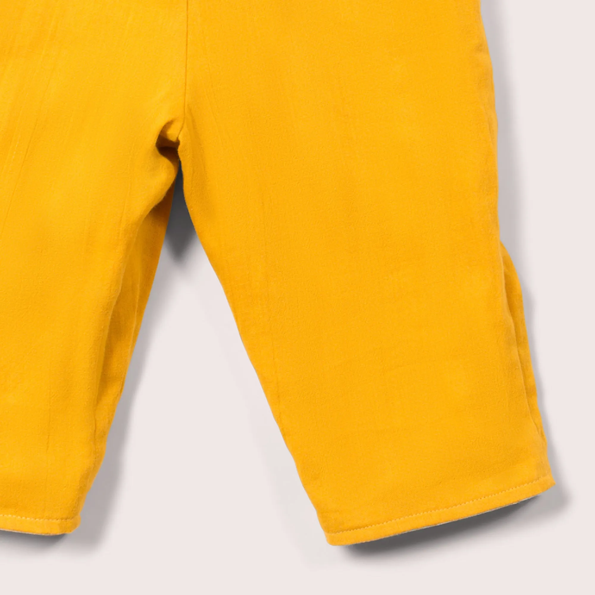 Gold & Blue Checkered Reversible Pull On Trousers