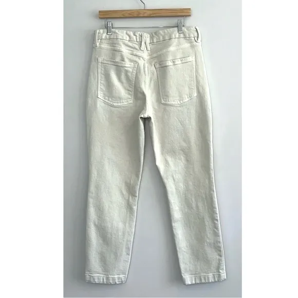 GOOD AMERICAN Good Classic High Rise Slim Straight in Bone001