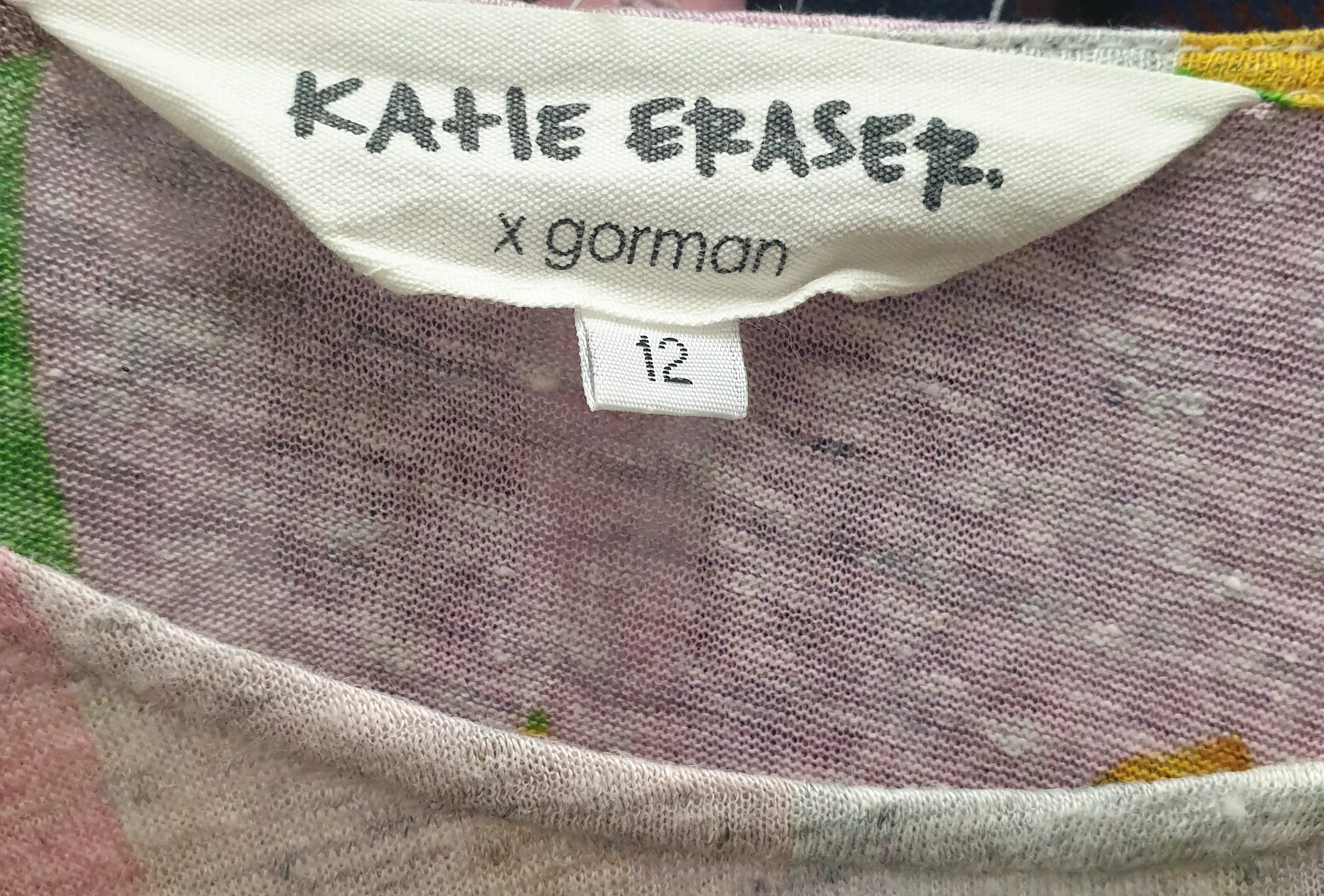 Gorman   Katie Eraser colourful linen top size 12