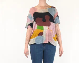 Gorman   Katie Eraser colourful linen top size 12