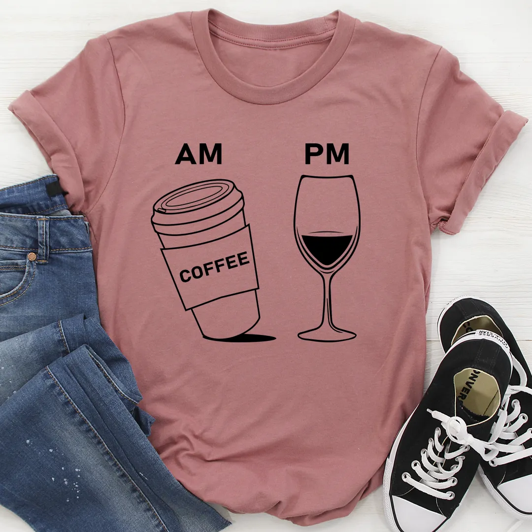 Graphic T-Shirts Coffee & Wine Tee